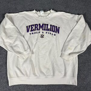 Vermilion Sailors Track & Field Sweatshirt Size XL White